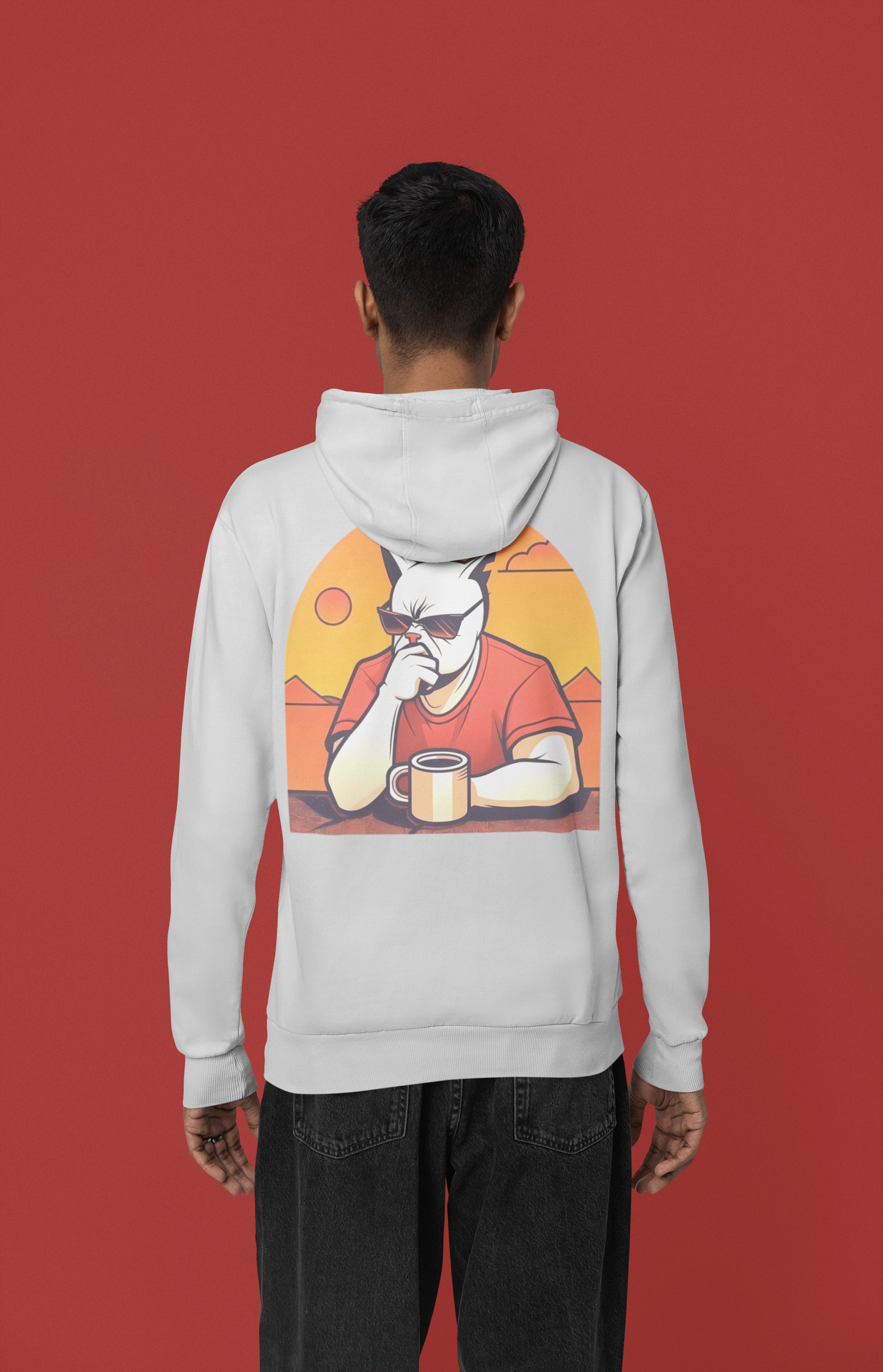 Cool Cat Hoodie – Sunset Coffee Edition