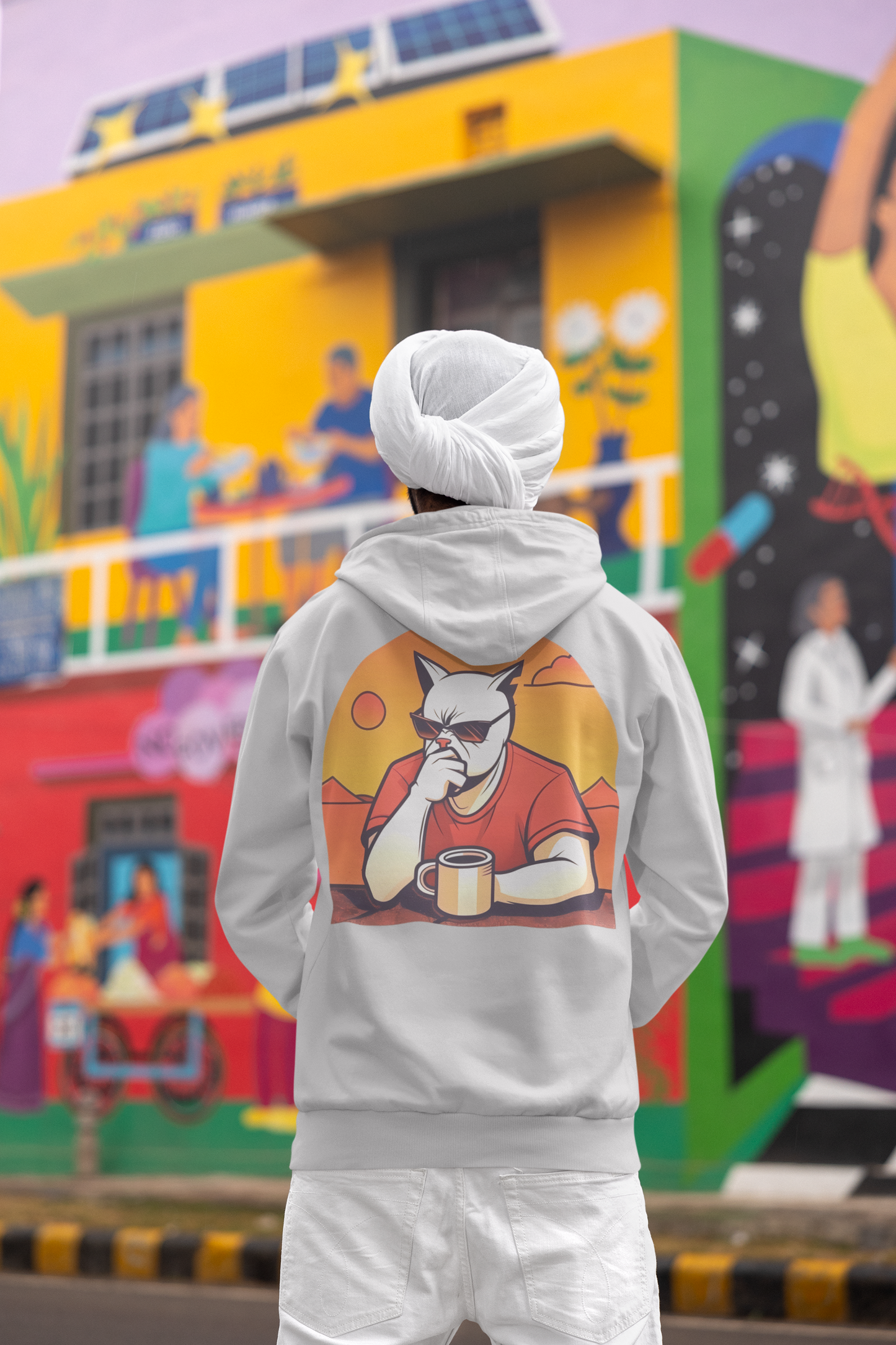 Cool Cat Hoodie – Sunset Coffee Edition