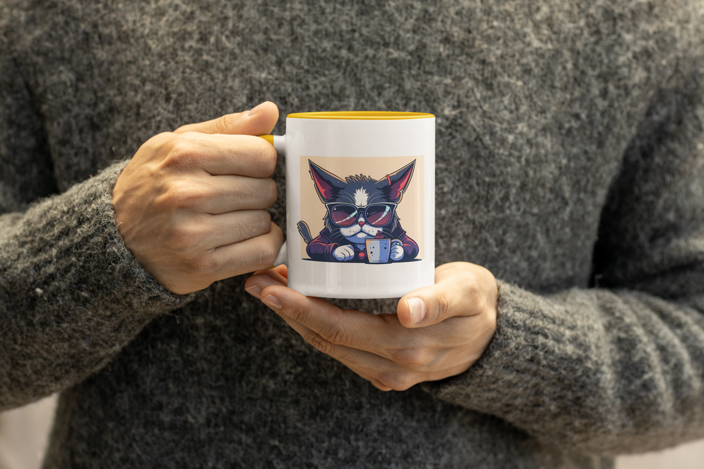 Color Inside Ceramic Mug – 11oz/15oz | Grumpy Cat Club