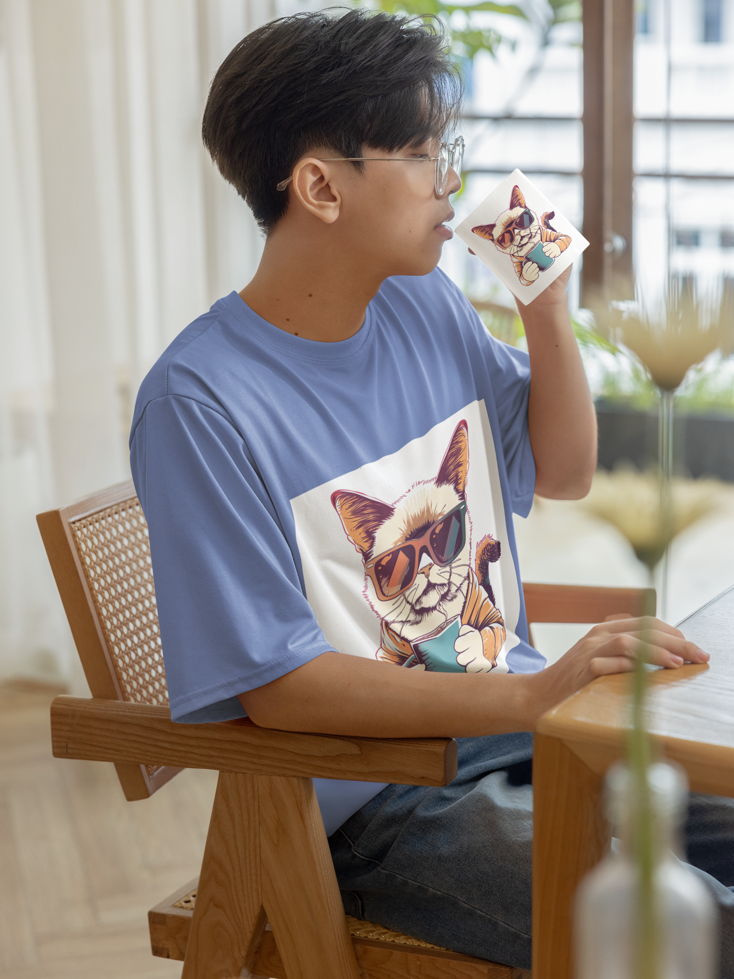 Grumpy Cat Coffee Mug | Funny Retro Coffee Cup Gift for Cat Lovers ☕
