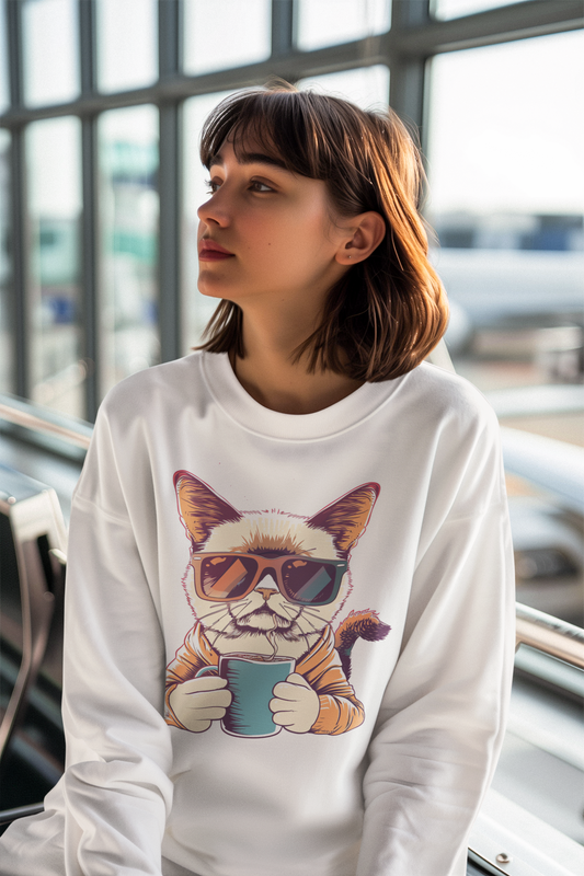 Retro Grumpy Cat Sweatshirt – Cozy & Bold Style